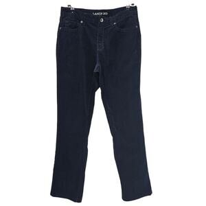 Lands' End Women's Corduroy Navy Blue‎ Mid Rise Straight Pants Size 8